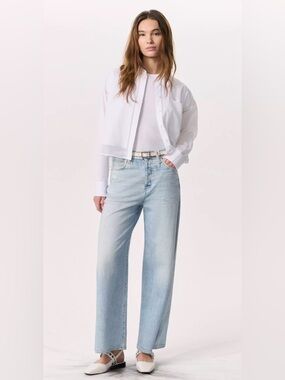 rag & bone Miramar Sofie Ankle Wide Leg Terry Sweatpant Meadowblue Jeans NWT